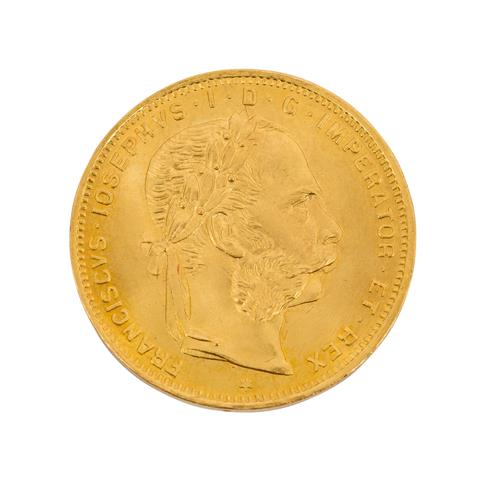 Österreich/GOLD - 8 Florin 1892/NP, Franz-Joseph,