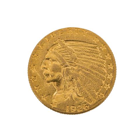 USA/GOLD - 2 1/2 Dollars 1926 Indian Head,