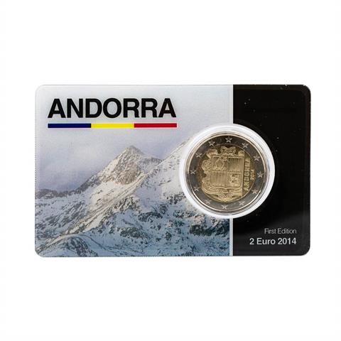 Andorra 2 Euro 2014 in Coincard, Auflage nur 500 Stück