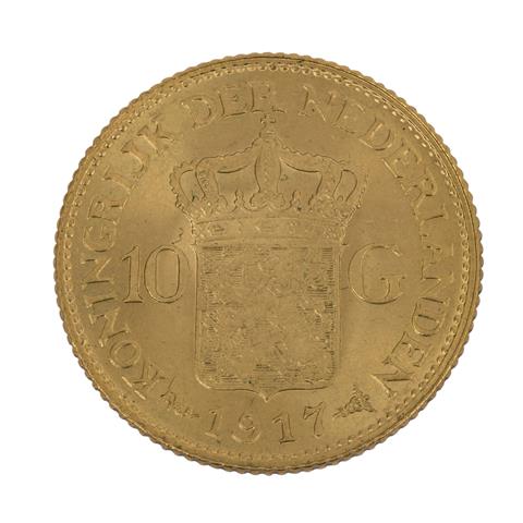 Niederlande/GOLD - 10 Gulden 1917,
