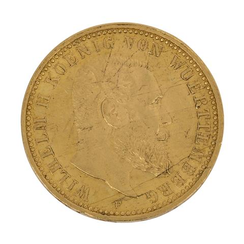 Württemberg/Gold - 10 Mark 1913/F,