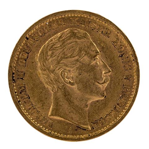Preussen/Gold - 20 Mark 1907/A, Wilhelm II.,