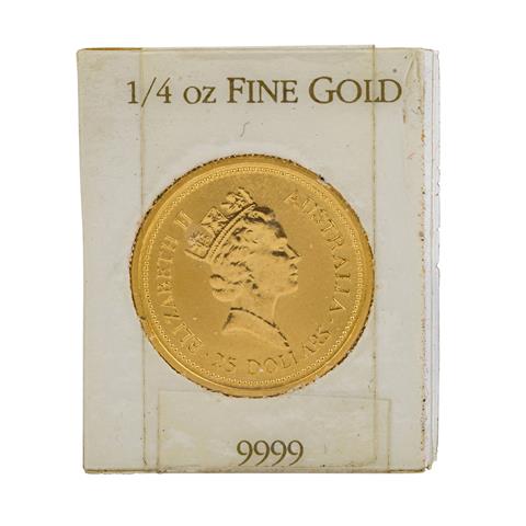 Australien/GOLD - 1/4 oz. Nugget 1987,