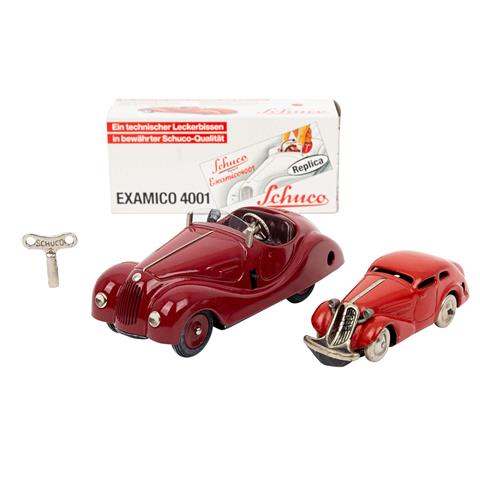 SCHUCO zwei Modellfahrzeuge "Patent 1001" und "Examico 4001", 1936-1949 und später,