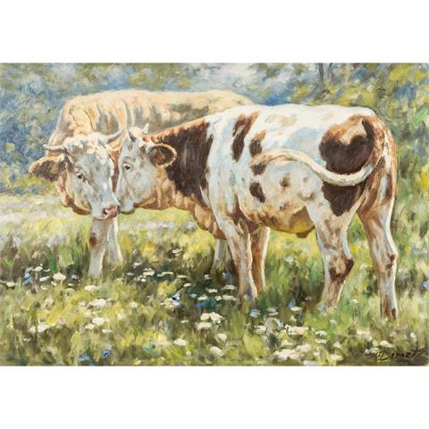 DEMETZ, KARL (1909-1986) "Zwei Kühe auf der Weide"