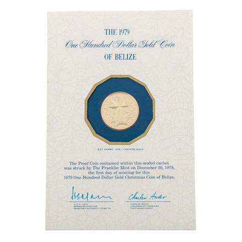 Belize / British Honduras - 100 Dollars 1979, GOLD,