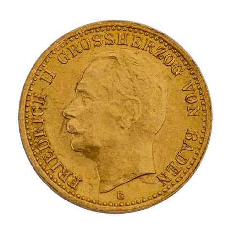Baden/Gold -10 Mark 1913 /G,