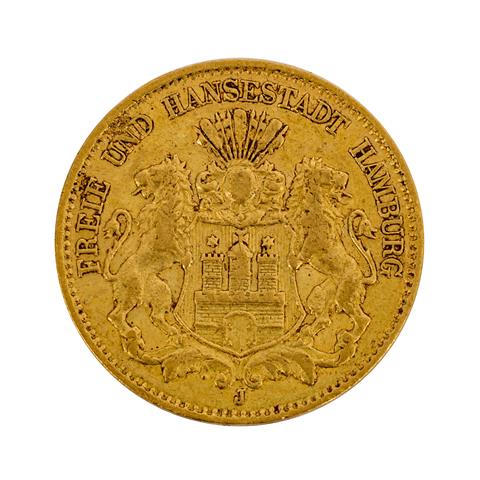 Deutsches Kaiserreich / Hansestadt Hamburg - 10 Mark 1888,