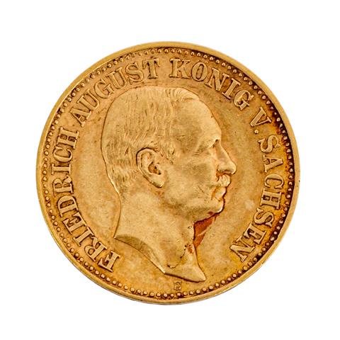 Deutsches Kaiserreich / Sachsen - 10 Mark 1905, GOLD,