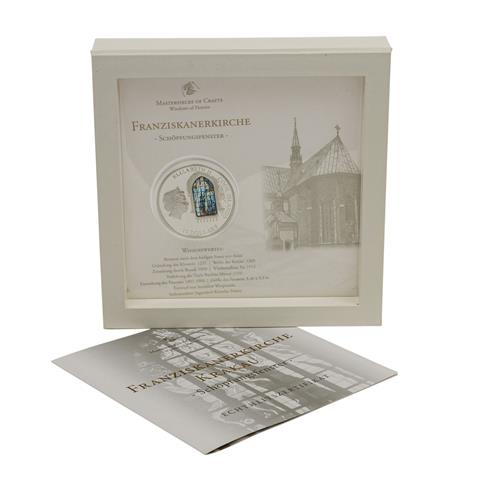Cook Inseln - Windows of History: 10 Dollars 2012, Franziskanerkirche Krakau, ca. 46 Gramm Silber fein,