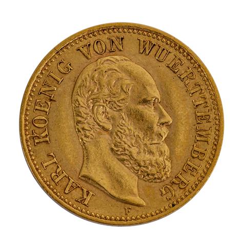 Württemberg/GOLD - 5 Mark 1877 F