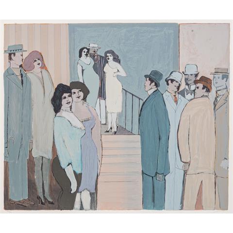 SCHNEUER, DAVID (1905-1988) "Auf einer Treppe"