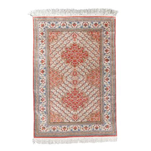 Orientteppich aus Seide. IRAN, 96x140 cm.