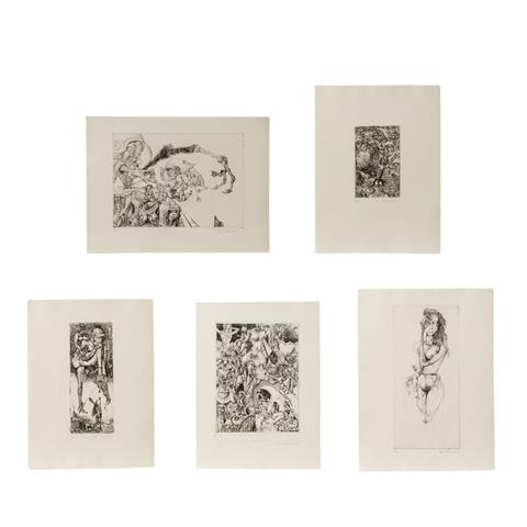 MATOUSCHEK, RICHARD (1920-1976), 5 Surreale Figurenkompositionen,
