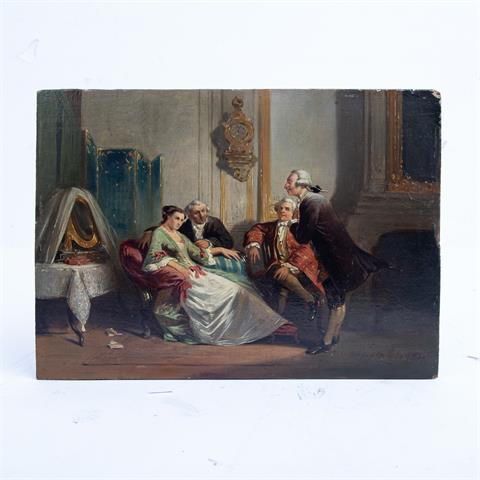 KATE, HERMAN TEN (1822-1891), "Galante Gesellschaft im Salon",