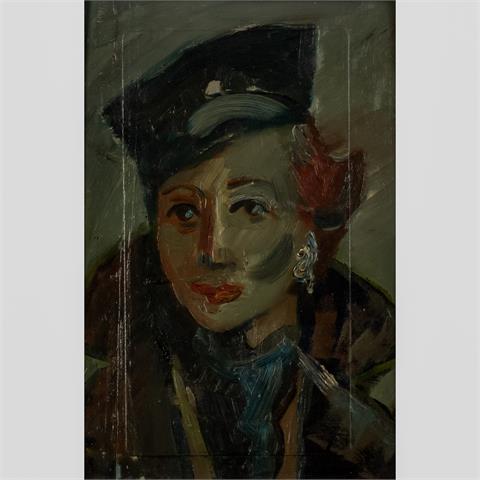 BLÜMEL, WALTER (1921-1997), "Junge Dame mit Hut",