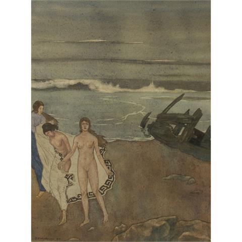 POETZELBERGER, OSWALD (1893-1966), "Drei Nymphen am Strand",