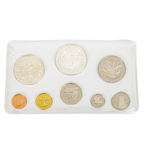 Barbados - Kursmünzenset 1973, 1 Cent bis 10 Dollars (8),