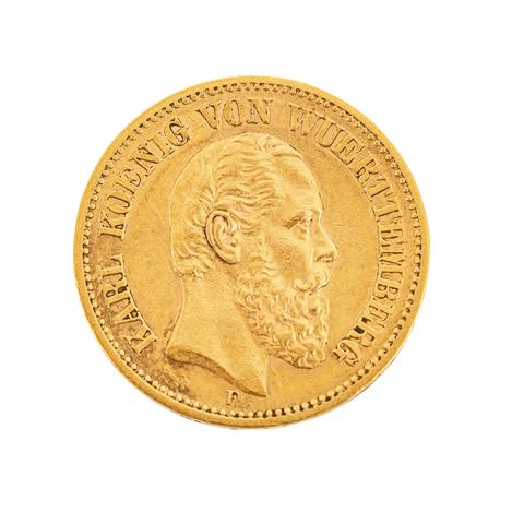 Württemberg/GOLD - 20 Mark 1873 F,