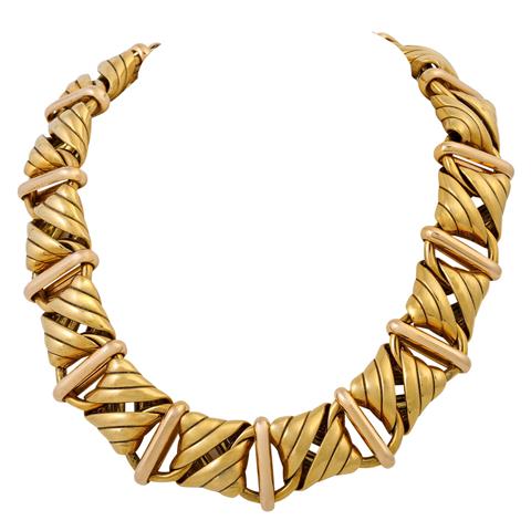 Goldcollier mit Muster,