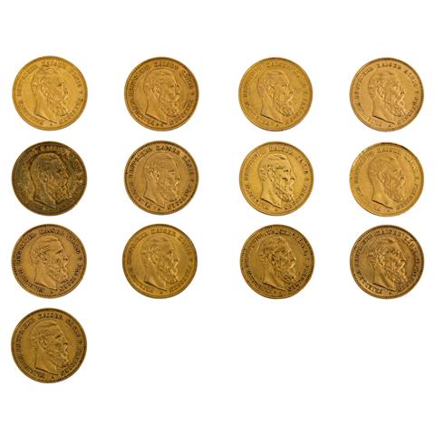 Preussen/GOLD - 13 x 10 Goldmark 1888 A