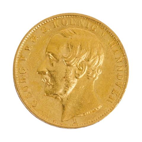 Selten! Hannover/GOLD - 1 Krone 1864 B Vereinsmünze,