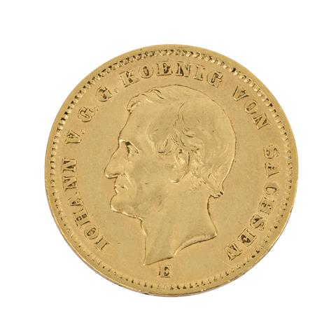 Sachsen/GOLD - 20 Mark 1872 E Johann,