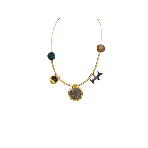 Außergewöhnliche goldene Halskette für Freunde persischer Kultur -