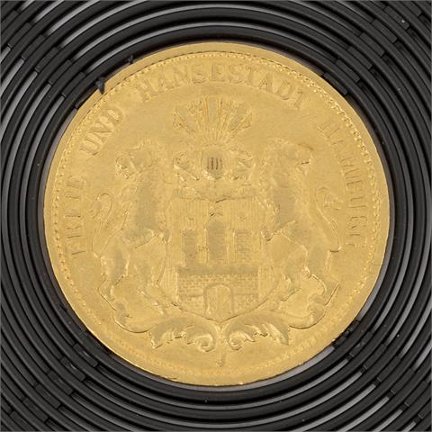 Hamburg/GOLD - 20 Mark 1876 J
