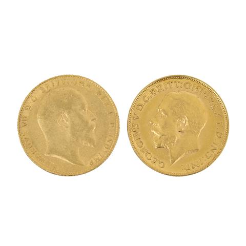 GB/GOLD - 2 x 1 Sovereign 1909