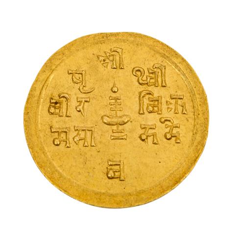 Nepal/Gold - 1/4 Mohar 1907 (SE 1829), Shah Dynasty,