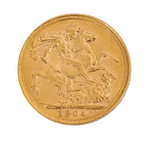 Australien - 1 Souvereign 1901/M, Queen Victoria,