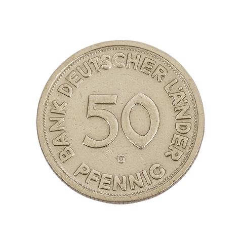 BRD - 50 Pfennig Bank Deutscher Länder 1950/G