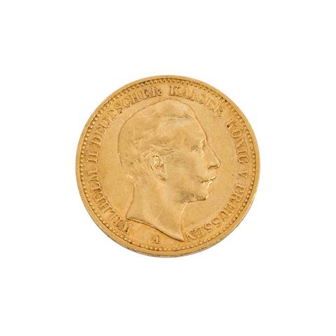 Dt. Kaiserreich, Preussen, 20 Mark 1895 A /GOLD