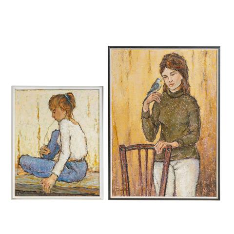 LÜBTOW, FRED von (1908-1994), 2 Mädchenportraits,