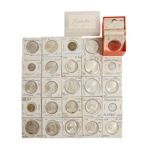 Tschechoslowakei / Slowakei - ca. 40 verschiedene Münzen,