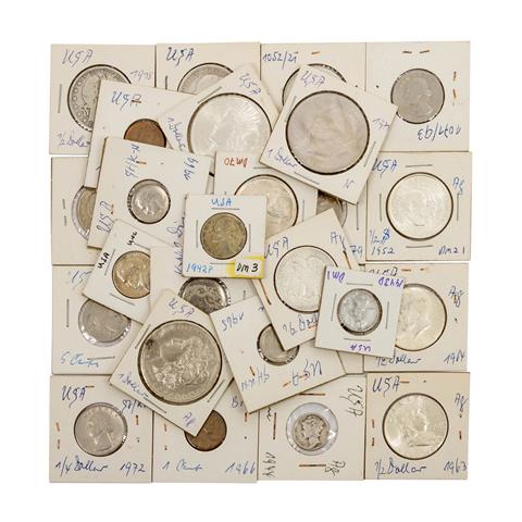 USA - 28 verschiedene Münzen,