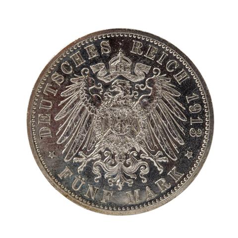 Freie und Hansestadt Lübeck - 5 Mark 1913 A,