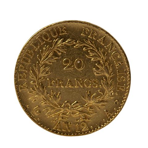 Frankreich - 20 Francs AN 12 (1803/4) 1. Konsul Bonaparte,