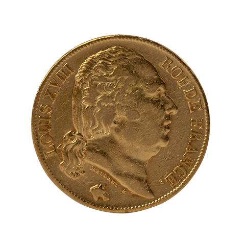 Frankreich - 20 Francs 1819/A, Ludwig XVIII,
