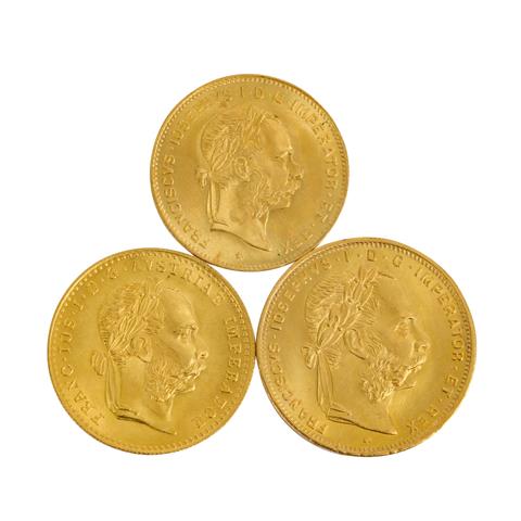 Österreich - 3 x Goldmünzen ca. 12 g fein