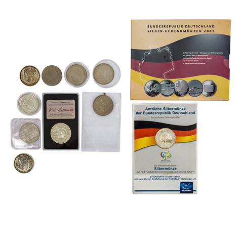BRD - Silber-Gedenkmünzensatz 2002 aus 5 x 10 Euro,