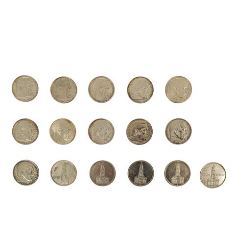 Deutsches Reich - 16 x 5 Reichsmark, Silber,