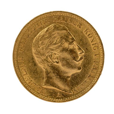 Dt. Kaiserreich - Preussen 20 Mark /GOLD