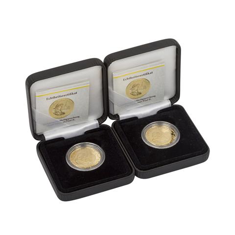2 x Vatikan/Gold - Goldmedaille " Heiligsprechung Papst Johannes Paul II.",