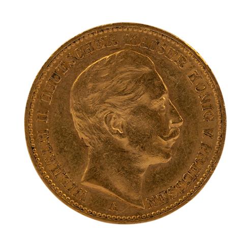 Dt. Kaiserreich, Preussen, 20 Mark 1905 /GOLD