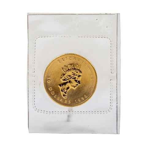 KANADA - 10 Dollars 1998, 1/4 oz Maple Leaf /GOLD