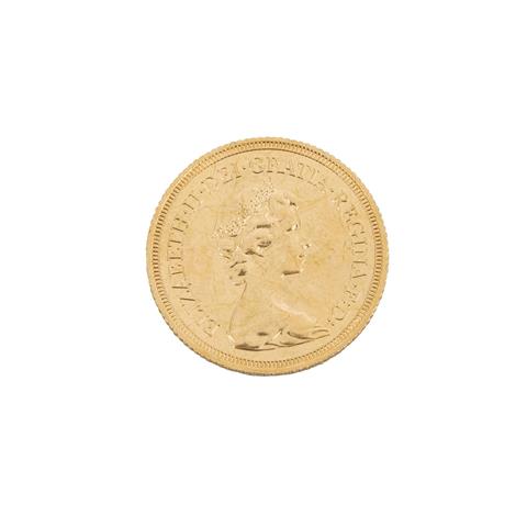 Großbritannien - Elisabeth II Diadem, 1 Sovereign 1974 /GOLD,