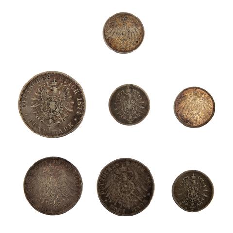 Deutsches Reich - 7 Münzen,