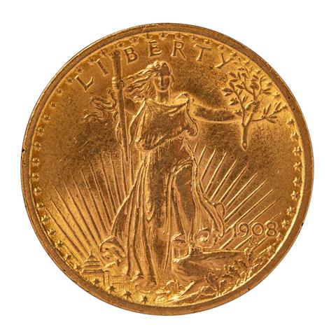USA/GOLD - 20 Dollars 1908,